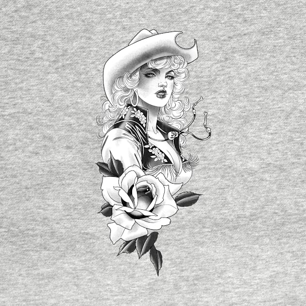 Wholesome Cowgirl - White by Guen Douglas 